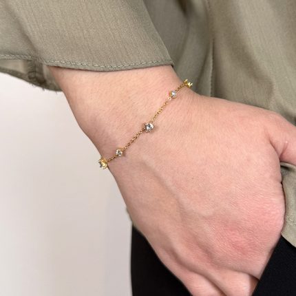 Βραχιόλι Από Ανοξείδωτο Ατσάλι, σε Χρυσή Απόχρωση