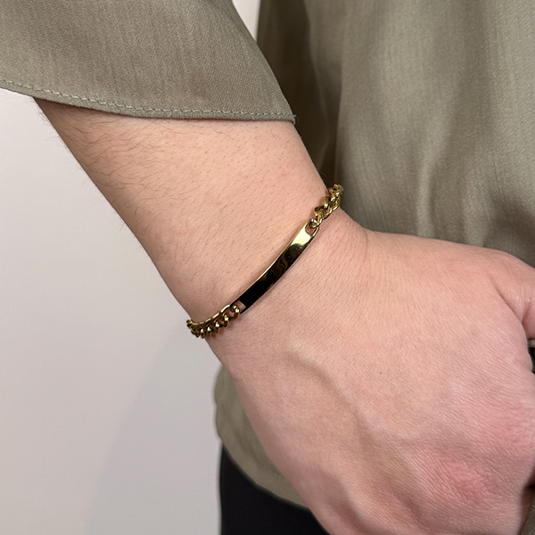Βραχιόλι Από Ανοξείδωτο Ατσάλι, σε Χρυσή Απόχρωση