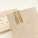 Σκουλαρίκια από Aνοξείδωτο Aτσάλι σε Xρυσή Aπόχρωση