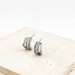 Σκουλαρίκια από Aνοξείδωτο Aτσάλι σε Ασημί Aπόχρωση