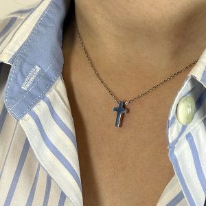 Κολιέ από Ανοξείδωτο Ατσάλι - Σταυρός