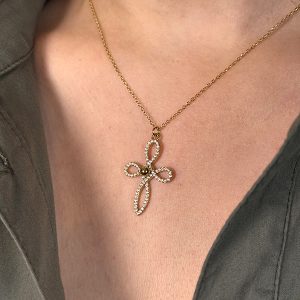 Κολιέ από Ανοξείδωτο Ατσάλι - Σταυρός