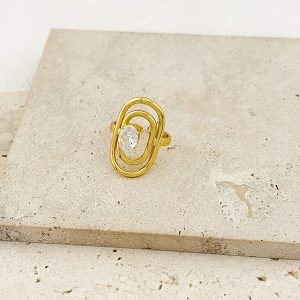 Δαχτυλίδι Από Ανοξείδωτο Ατσάλι Σε Χρυσή Απόχρωση