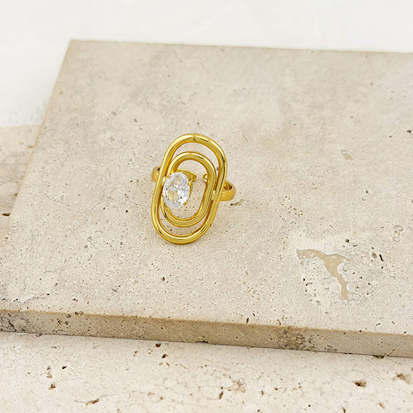 Δαχτυλίδι Από Ανοξείδωτο Ατσάλι Σε Χρυσή Απόχρωση