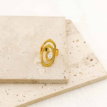 Δαχτυλίδι Από Ανοξείδωτο Ατσάλι Σε Χρυσή Απόχρωση