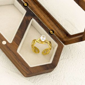 Δαχτυλίδι Από Ανοξείδωτο Ατσάλι Σε Χρυσή Απόχρωση