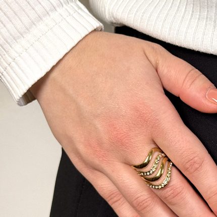 Δαχτυλίδι Από Ανοξείδωτο Ατσάλι Σε Χρυσή Απόχρωση