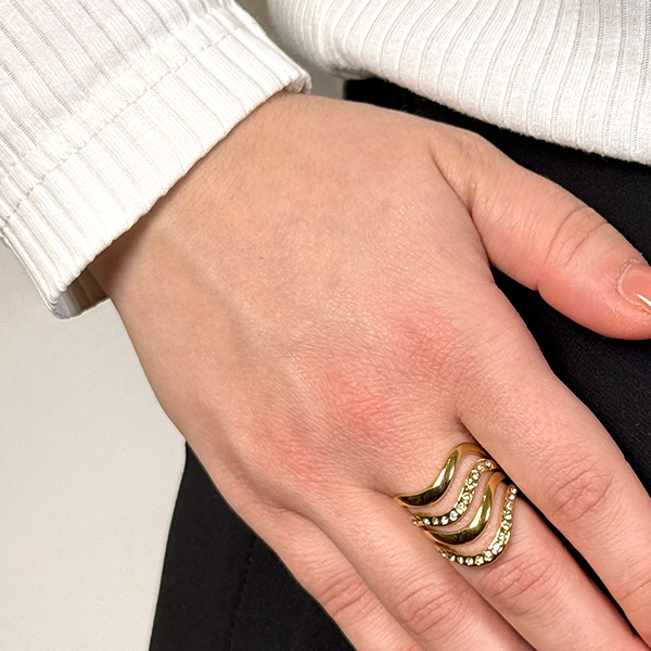 Δαχτυλίδι Από Ανοξείδωτο Ατσάλι Σε Χρυσή Απόχρωση