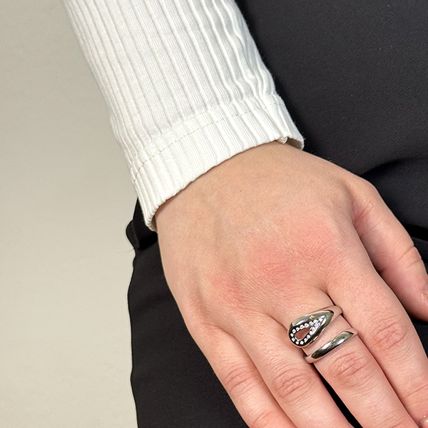 Δαχτυλίδι Από Ανοξείδωτο Ατσάλι Σε Ασημί Απόχρωση