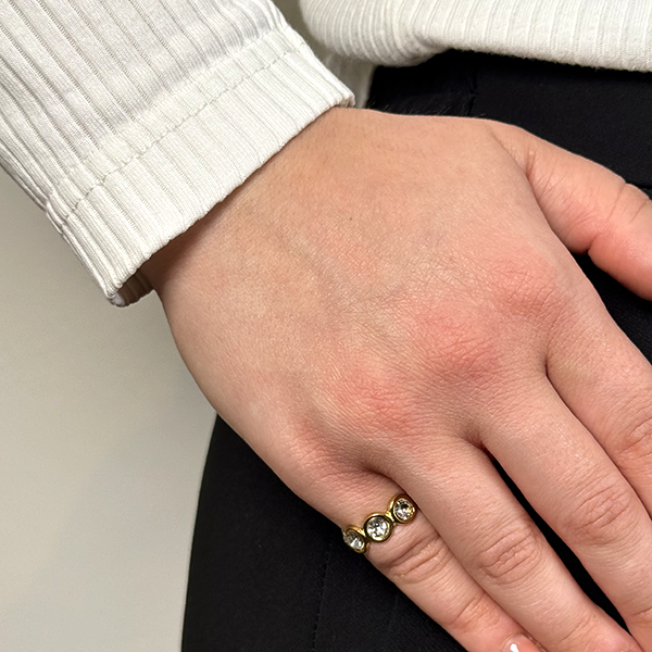 Δαχτυλίδι Από Ανοξείδωτο Ατσάλι Σε Χρυσή Απόχρωση