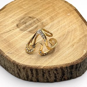 Δαχτυλίδι Από Ανοξείδωτο Ατσάλι Σε Χρυσή Απόχρωση