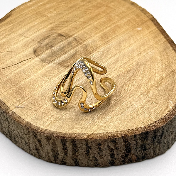 Δαχτυλίδι Από Ανοξείδωτο Ατσάλι Σε Χρυσή Απόχρωση