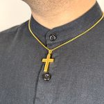 Ανδρικό Κολιέ από Ανοξείδωτο Ατσάλι, Σταυρός