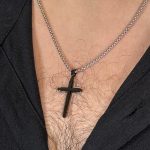Ανδρικό Κολιέ από Ανοξείδωτο Ατσάλι, Σταυρός