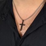 Ανδρικό Κολιέ από Ανοξείδωτο Ατσάλι, Σταυρός