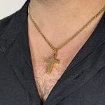 Ανδρικό Κολιέ από Ανοξείδωτο Ατσάλι, Σταυρός