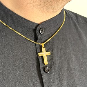 Ανδρικό Κολιέ από Ανοξείδωτο Ατσάλι, Σταυρός