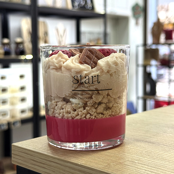 Χειροποίητο Κερί Σόγιας Φράουλα & Βανίλια Μπισκότο