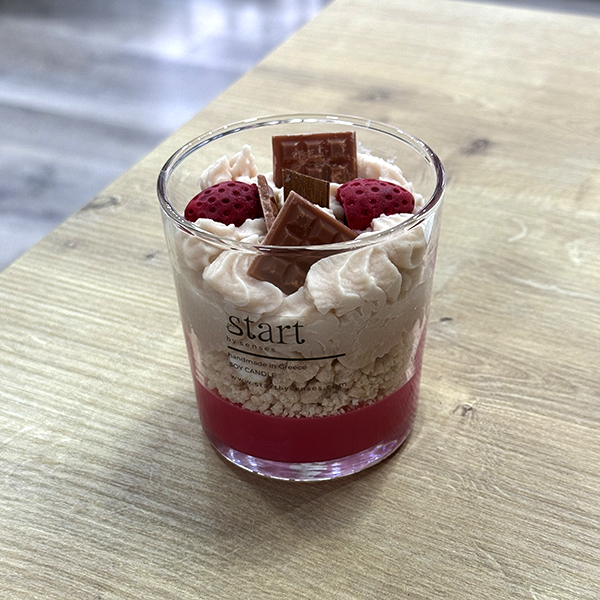 Χειροποίητο Κερί Σόγιας Φράουλα & Βανίλια Μπισκότο