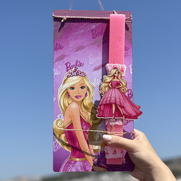 Λαμπάδα Πασχαλινή Χειροποίητη "Barbie"