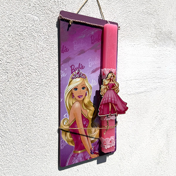 Λαμπάδα Πασχαλινή Χειροποίητη "Barbie"