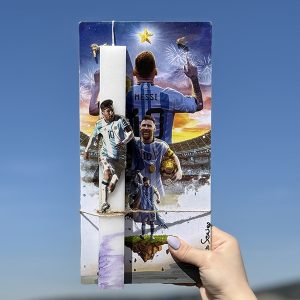 Λαμπάδα Πασχαλινή Χειροποίητη "Messi"