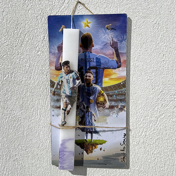 Λαμπάδα Πασχαλινή Χειροποίητη "Messi"