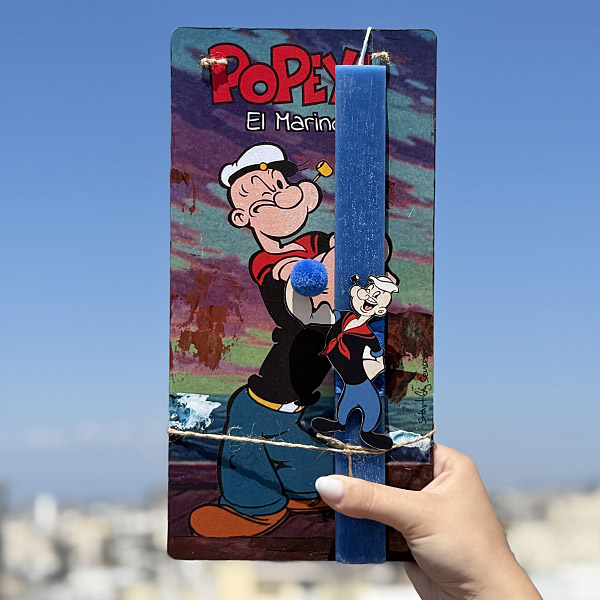 Λαμπάδα Πασχαλινή Χειροποίητη "Popeye"