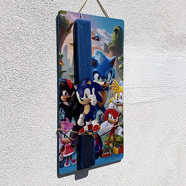 Λαμπάδα Πασχαλινή Χειροποίητη "Sonic"