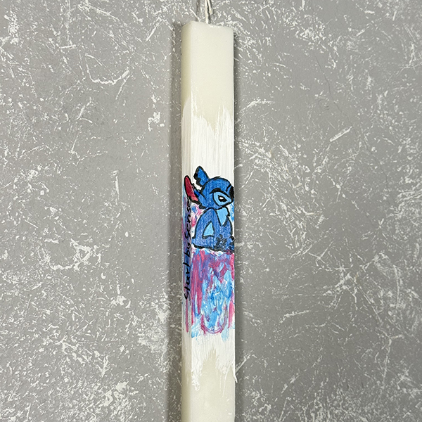 Λαμπάδα με Ζωγραφική ''Stitch''