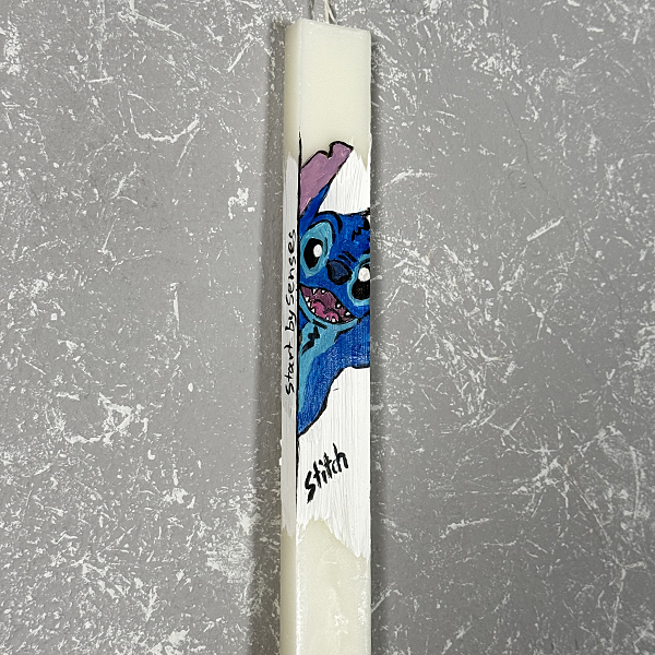 Λαμπάδα με Ζωγραφική ''Stitch''