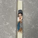 Λαμπάδα με Ζωγραφική ''Τσάρλι Τσάπλιν ''