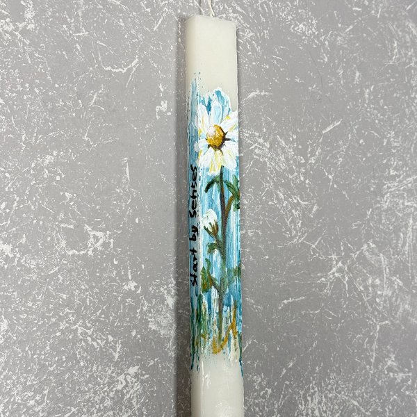 Λαμπάδα με Ζωγραφική ''Λουλούδι''