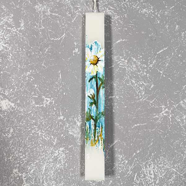 Λαμπάδα με Ζωγραφική ''Λουλούδι''