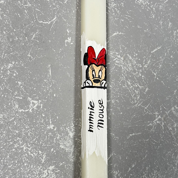 Λαμπάδα με Ζωγραφική ''Minnie Mouse''