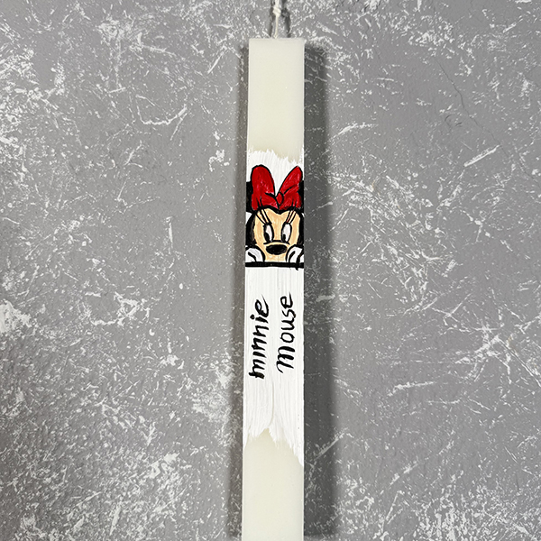 Λαμπάδα με Ζωγραφική ''Minnie Mouse''