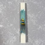 Λαμπάδα με Ζωγραφική ''Βιβλία''