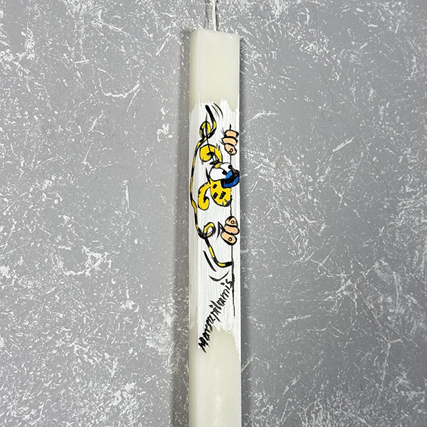 Λαμπάδα με Ζωγραφική ''Μαρσουπιλαμί''