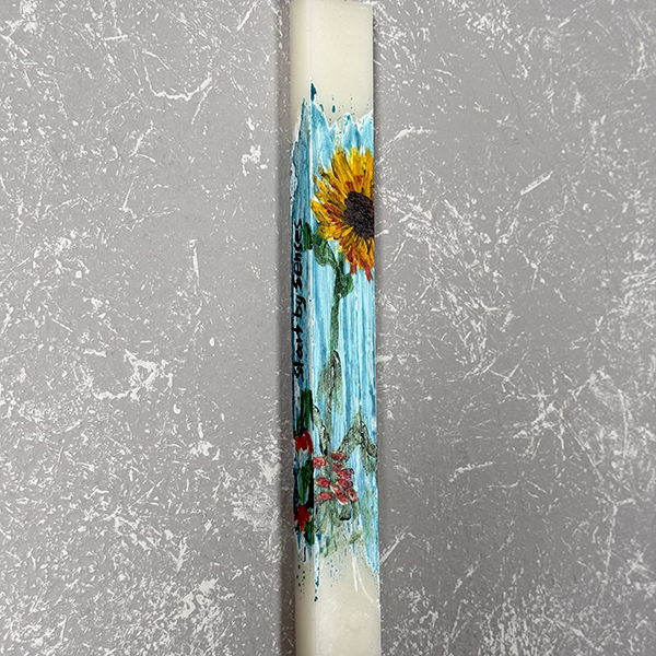 Λαμπάδα με Ζωγραφική ''Λουλούδι''