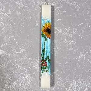 Λαμπάδα με Ζωγραφική ''Λουλούδι''