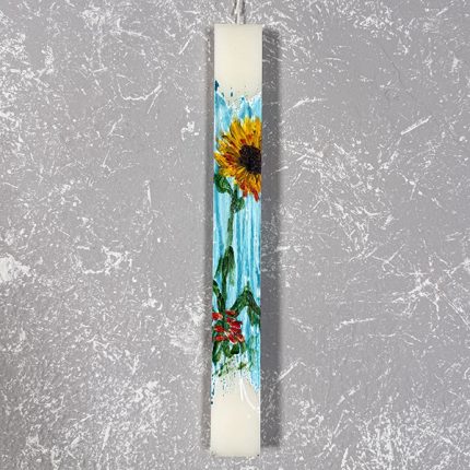 Λαμπάδα με Ζωγραφική ''Λουλούδι''