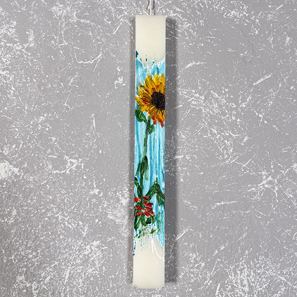 Λαμπάδα με Ζωγραφική ''Λουλούδι''