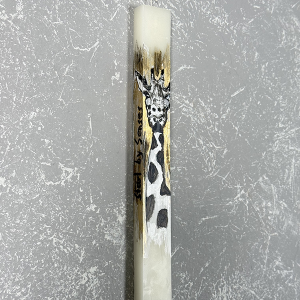 Λαμπάδα με Ζωγραφική ''Ζέβρα''