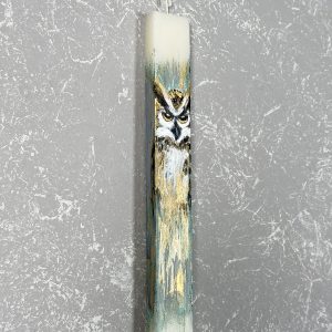 Λαμπάδα με Ζωγραφική ''Κουκουβάγια''