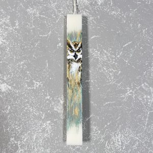 Λαμπάδα με Ζωγραφική ''Κουκουβάγια''