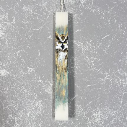 Λαμπάδα με Ζωγραφική ''Κουκουβάγια''