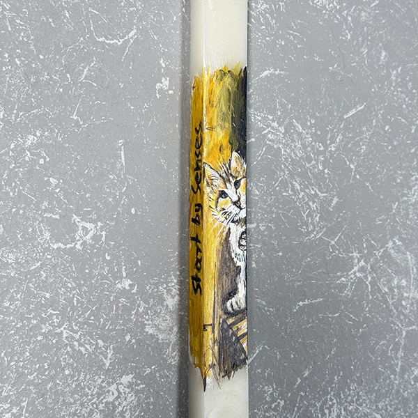 Λαμπάδα με Ζωγραφική ''Γάτα''