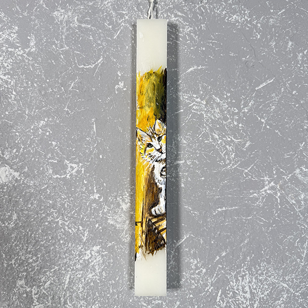 Λαμπάδα με Ζωγραφική ''Γάτα''