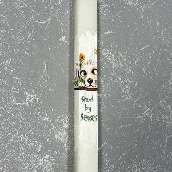 Λαμπάδα με Ζωγραφική ''Σκυλάκι''