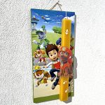 Λαμπάδα Πασχαλινή Χειροποίητη "Paw Patrol Zuma"